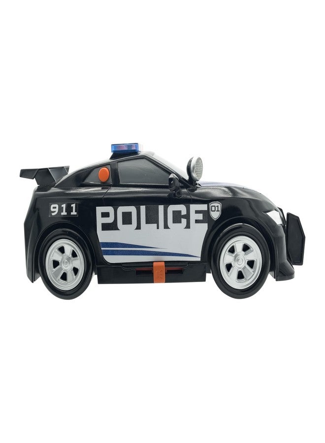 Mighty Fleet Power Movers 15” Interactive Police Car Toy - Motion Drive Motorized Action, Flashing Lights & Siren, Working Spotlight, Batteries Included, Kids Ages 3 + - Image 1